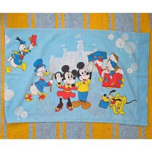 VTG Disney 80s Mickey and Friends Standard Pillowcase
